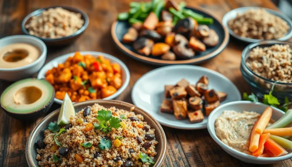 A colorful plate of grilled chicken with quinoa and steamed vegetables – healthy lunch recipes.
