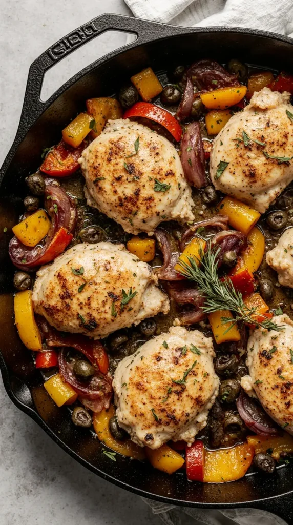 Assorted mediterranean diet dinner recipes laid out on a kitchen counter with bowls of hummus, tzatziki, and grilled eggplant