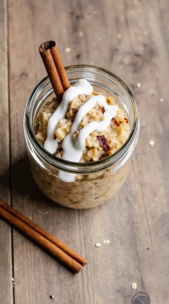 Step-by-Step Instructions cinnamon roll overnight oats