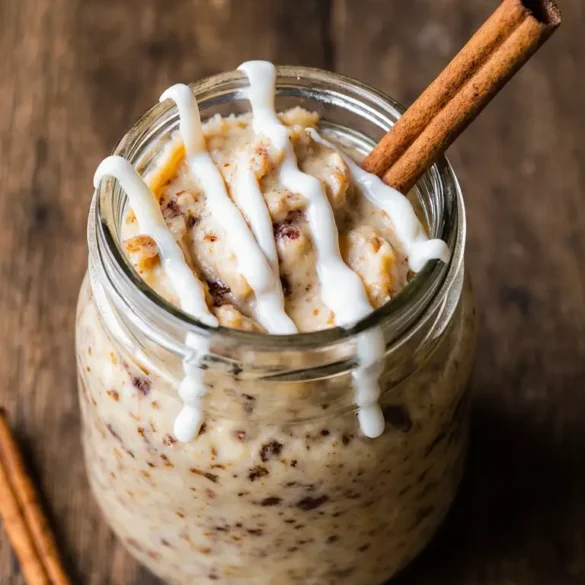cinnamon roll overnight oats recipe